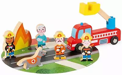 £6.65 • Buy Janod STORY FIREFIGHTERS SET Toddlers Pretend Role Play Activity Toy 2 Yrs+ BN