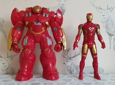 Iron Man & Hulkbuster Action Figures With Sound Marvel Hasbro • £26.99