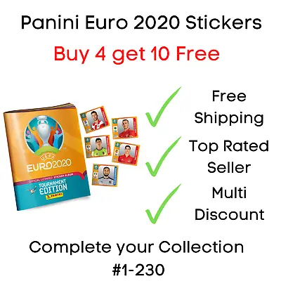 Panini Euro 2020 Tournament Edition Stickers #1 - 230  Buy 4 Get 10 Free • £0.99