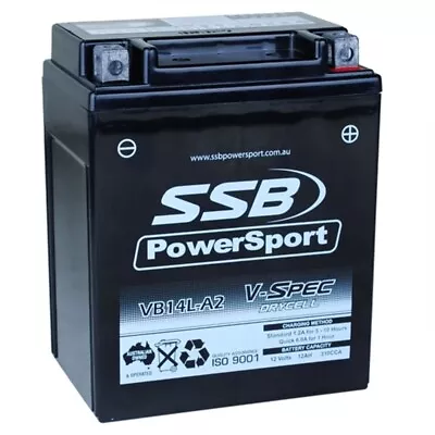 SSB 12V Dry Cell AGM 310 CCA Battery 4.7 Kg For Kawasaki Z1000 Z1R 1978 To 1980 • $163.32