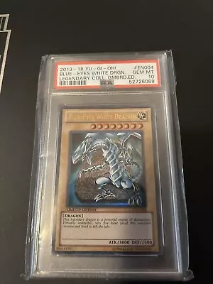 Yugioh Blue Eyes White Dragon 2013 Legendary Collection Limited Edition PSA 10 • £50