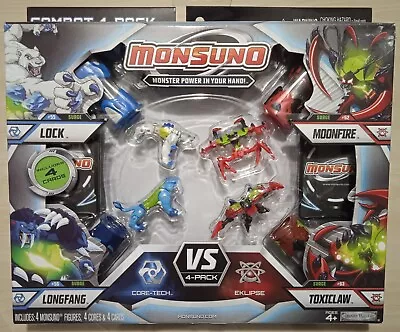 Monsuno Combat 4-Pack Figures Lock Moonfire Longfang Toxiclaw Misb Rare • $49.99