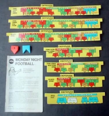 1972 Aurora ABC Monday Night Football Game Parts Roger Staubach Cards Markers • $19.99