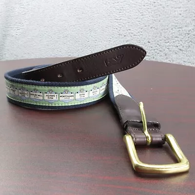 Vineyard Vines Pennsylvania Signs Belt Mens 36 Made In USA Woven • $14.99