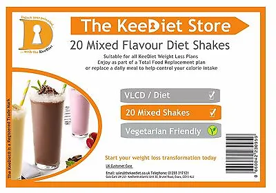 £17.99 • Buy KeeDiet® VLCD Meal Replacement Ketosis - 20 X Mixed Diet Shakes 