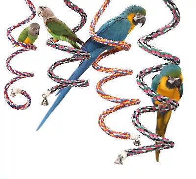 Parrot Wizard Rope Boing Spiral Rope Swing For Parrots (Choose Size) • $34.99