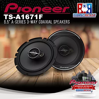 Pioneer TS-A1671F 6.5” A-Series 3-Way Coaxial Speakers • $141.85