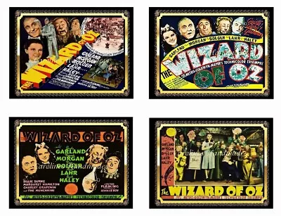 Vintage Wizard Of Oz B Cotton Fabric Quilt Blocks (4) @ 3.5X4.75  Each • $13.50