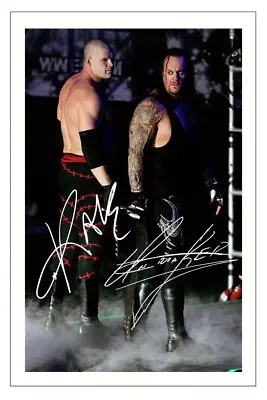 KANE & THE UNDERTAKER Signed 6x4 PHOTO WWE WRESTLING Brothers Of Destruction • £3.79