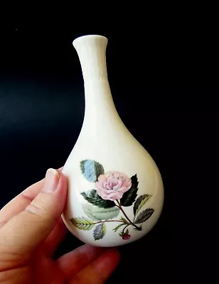 Vintage Wedgwood Porcelain Bud Vase 'Hathaway Rose' 13cms High • $15