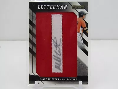 Matt Wieters 2008 Razor Letteman Rc Patch Autograph Auto- Orioles!! • $32