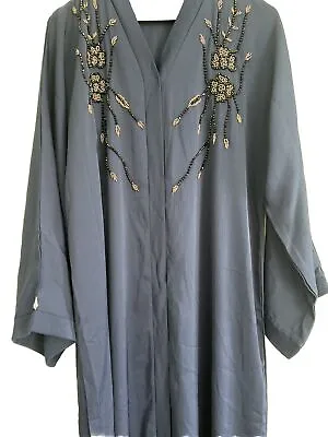 Black Dubai Abaya Muslim Women Modest Dress Islamic Clothing. Size 56 • £29.99