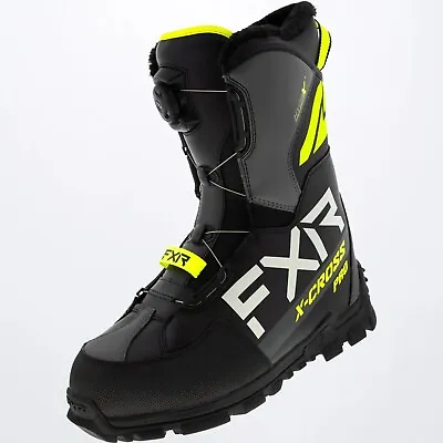 FXR Men's X-Cross Pro BOA Snowmobile Boot Hi Vis   11 12    220707-1065 • $223.99