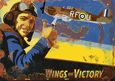 £4.99 • Buy Vintage War Victory Air Force Retro Metal Wall Plaque Art Vintage Tin Sign