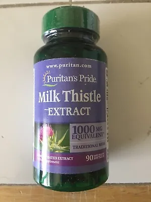 New Puritans Pride Milk Thistle Extract 1000 Mg 90 Softgels Support Liver Herbal • $8.99
