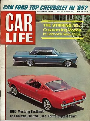 1965 New Cars Featured Vintage Car Magazines Mustang Impala Cadillac More Lot/2 • $14.95