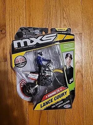 MXS Series 9 Lance Coury Moto Die Cast Metal Bike Sound Effects Jakks Brand New • $29.99