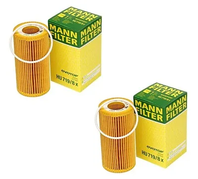 New Pair Set Of 2 Enigine Oil Filters For Volvo C30 S40 V50 XC60 X70 L5 Mann • $16.96