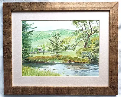 £10 • Buy Original  Framed And Mounted Watercolour From Artist J.L.WHITE  - 40cm X 33cm.
