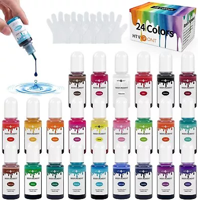 10ml Epoxy Resin Pigment 16/20/24 Colors Transparent Epoxy Resin Dye Non-Toxic • $25.99