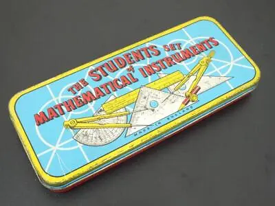 Vintage The Students Set Of Mathematical Instruments Tin And Contents • £10