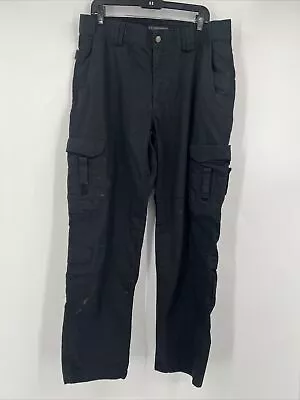 5.11 Mens Tactical Pants Size 36/34 Black Cargo Cotton Military READ • $15