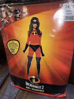 Incredibles 2 Mrs. Incredible 4 Piece Adult Costume Halloween Size: Large 10-12 • $18.99