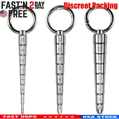 Penis Plug Stainless Steel Silicone Urethral Sounding Penis Dilator For Male • $9.99