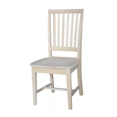 International Concepts Wood Mission Side Chair - Set Of 2 In Unfinished • $200.01