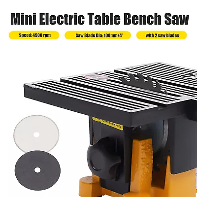 Mini Table Saw Bench Metal Wood Glass Stone Cutting Tool Sawing Machine Cutter • £57