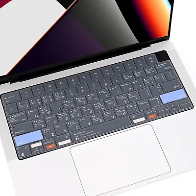 EooCoo Keyboard Cover Skin With MAC OS Shortcut Hot Keys For 2024-2021 M3/M2/... • $24.43