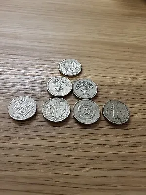 2011 Edinburgh One Pound Coin Plus 6 Others. • £15