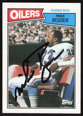 Mike Rozier Signed Auto Autographed Card 1987 Topps #308 Houston Oilers • $3