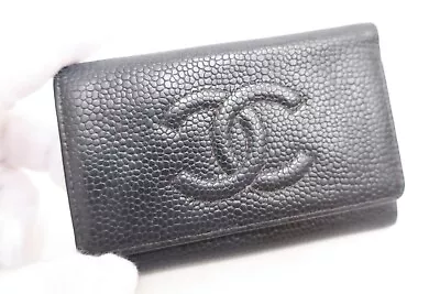 Authentic CHANEL Caviar Skin Leather 6 Ring Key Case  #27070 • $69