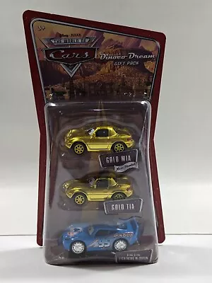 Disney Pixar World Of Cars Gold Mia And Tia Bling  Dinoco Dream 3 Gift Pack NEW • $19.99