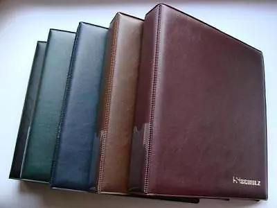 Banknote Album SCHULZ Book Folder Binder British Collection Ring System BURGUNDY • £18.99