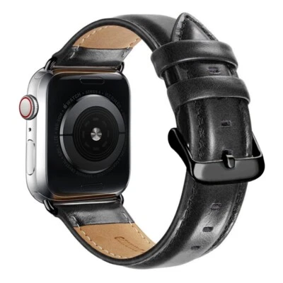 $18.99 • Buy 42 44 Apple Watch Band Genuine Leather Strap IWatch Series SE 6 5 4 3 2 1 38 40 