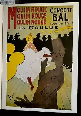 Toulouse Lautrec “Moulin Rouge” Unframed Poster Ad For The Concert Ball 12”x 17” • $20