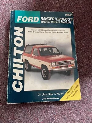 Chiltons Ford Bronco Ll / Ranger 1983-90 Full Repair Manual  • $30