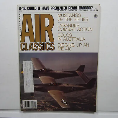 Air Classics Oct 1981 Vol 17 No 10 B-18 ME 410 WWII BF-109E Fighter Plane • $12.25