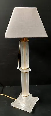 Lamp Model Olympie Crystal Satine Signed Lalique R France • £1685.85