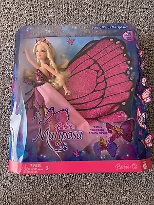 RARE! COLLECTIBLE NEW MINT IN BOX NRFB Barbie Mariposa Magic Wings Doll Mattel • $399