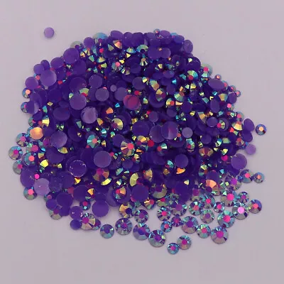 Resin Non Hot Fix Rhinestones Flat Back Gem Plastic Crystals Trimming For Crafts • $2.90