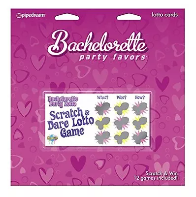 Bachelorette Party Favor Hens Night 12 Cards Scratch A Dare Lotto Game Pipedream • $9.90