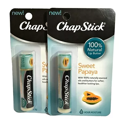 Chapstick Lip Balm SWEET PAPAYA - QTY 2 - 100% Natural Lip Butter Sealed *NEW* • $5.99