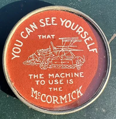 Early McCormick Deering Farm Machine / Tractor Adv  Pocket Mirror - Super Nice • $85