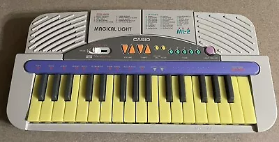 Vintage Casio Cool Magical Light Keyboard ML-2 W/ Original Box & Manual WORKING! • $49.99