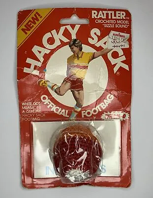RARE Vintage Hacky Sack SEALED Wham-O Rattler Crocheted 1980s Original Box NOS • $105