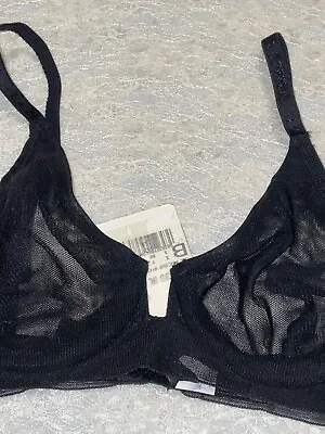 La Perla Skin Evolution Full Coverage Bra 34B Black Mesh • $59.99