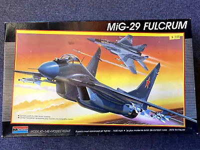 VINBTAGE MONOGRAM 1/48 MiG-29 FULCRUM   #5825 Black Frame Box Complete • $14.50